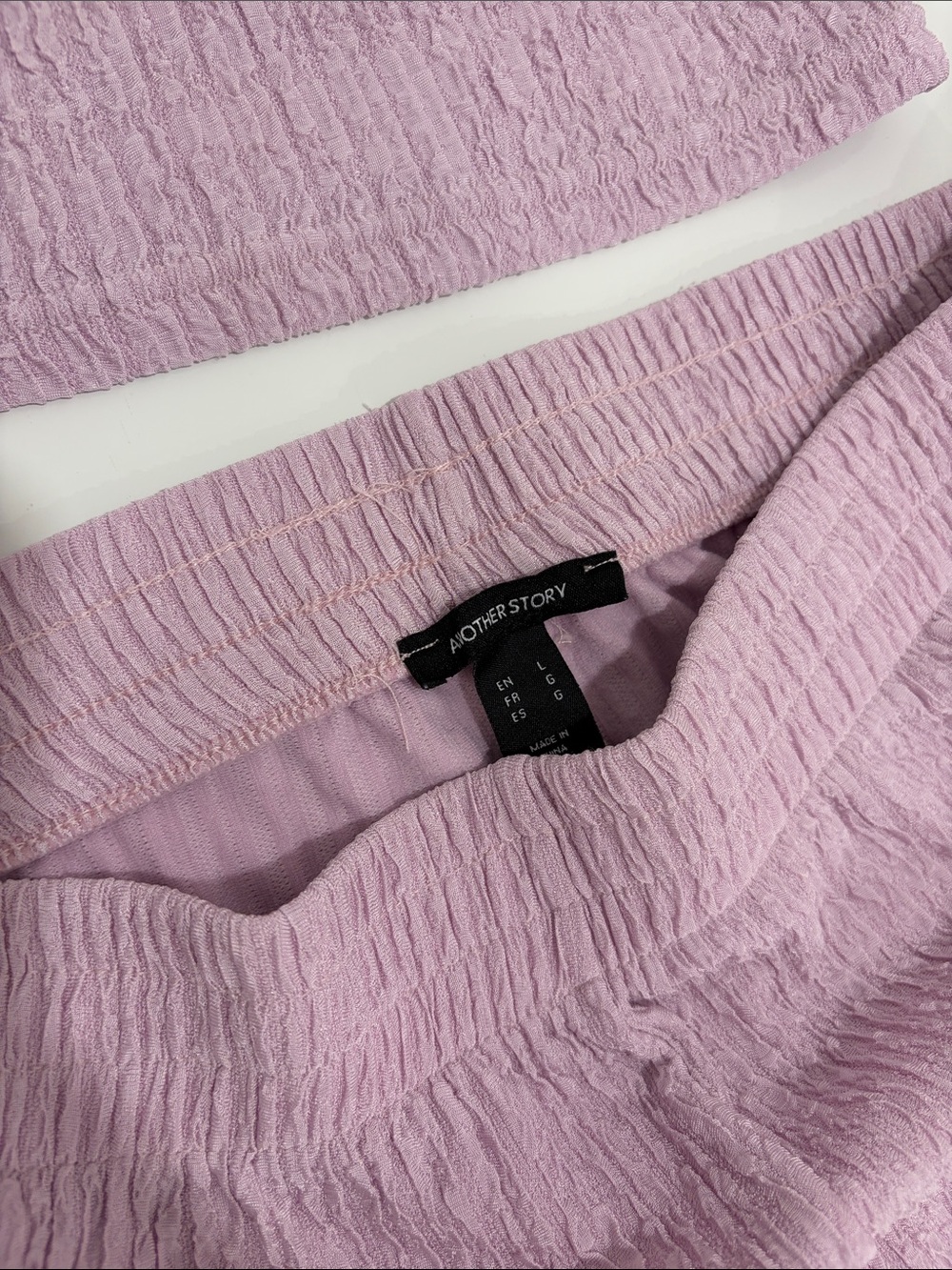 Lilac Ribbed Tank & Pants Set - Picture 2 of 6
